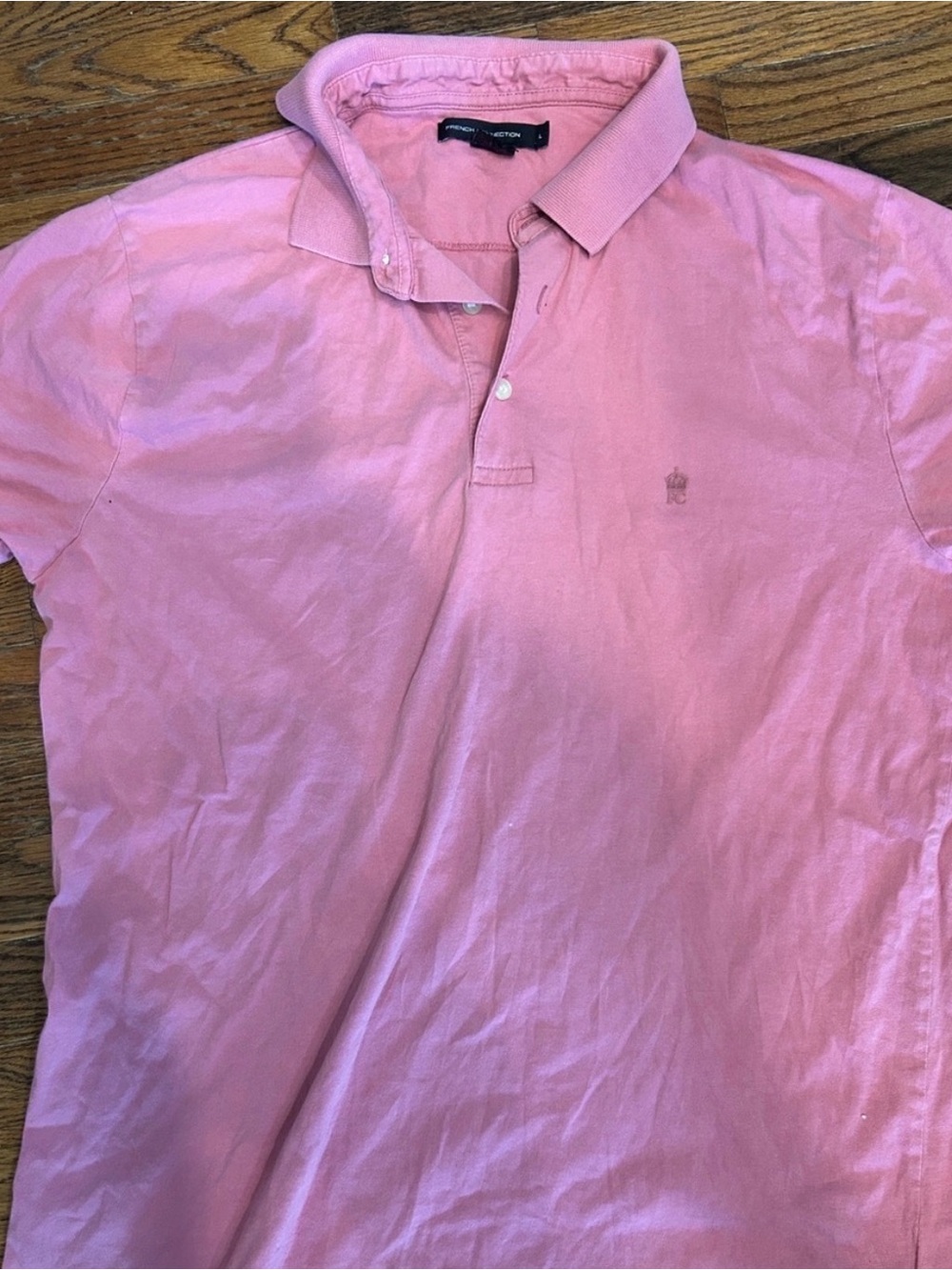 French Connection Pink Short-Sleeve Polo
